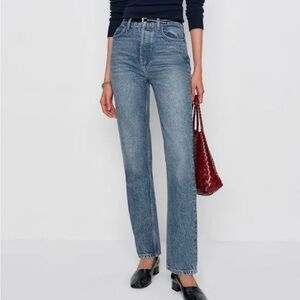 Reformation Cynthia High Rise Straight Jeans Long